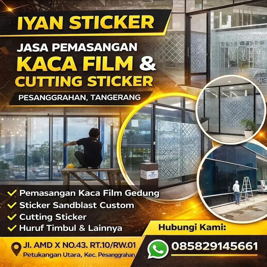 Pemasangan Kaca Film Gedung Iyan Stiker